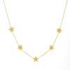 Trendy Gold-Plated Flower Pendant Necklace Set with Diamond Inlay