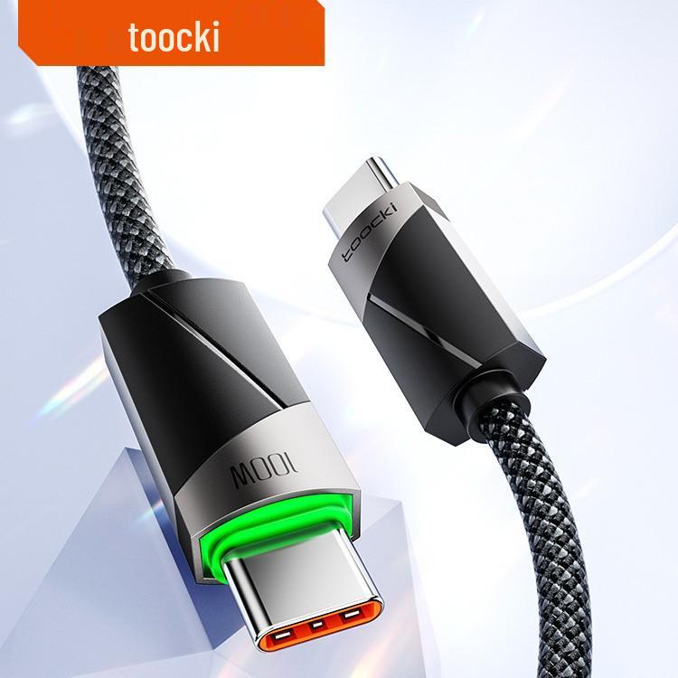Toocki 100W PD Dual USB-C Fast Charging Cable for Huawei & Apple 15/16.