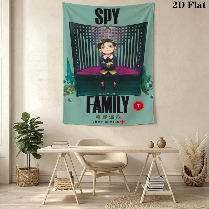 Spy X Family Movie Tapestry Fashion Print Background Cloth Work Of Art Home Decor Christmas Gift
