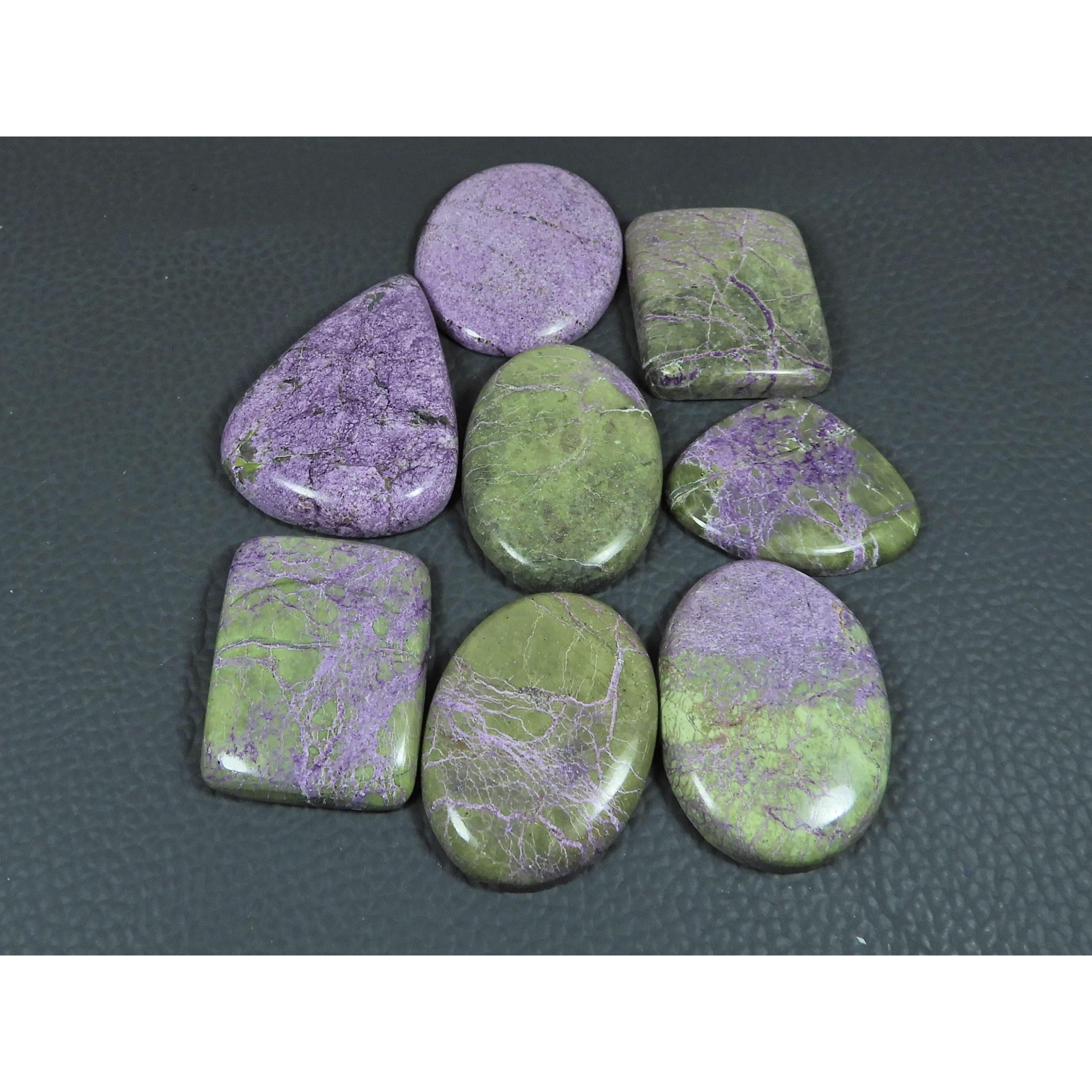 08 Pcs Natural Stichtite Mix Shape Cabochon Loose Gemstone 250Cts. Lot C-2992