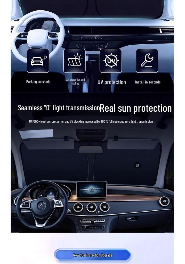 Titanium Silver Car Sunshade: Windshield Protection & Heat Insulation Umbrella