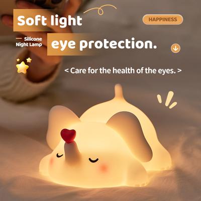 Elephant Cute Led Night Light Rechargeable Novelty Animal Table Lamp for Nursery Baby Room Bedroom Decor Kids Gift Dimmable