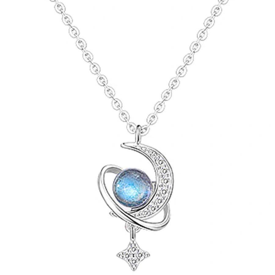 Moonstone Star  Moon Pendant Necklace - 2023 Elegant Summer Style for Women