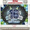 1pc 16th Birthday Party Background Banner - Vibrant Game Controllers and Balloon Design, Polyester Fabric Banner
