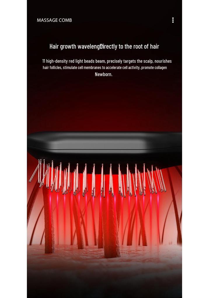 Electric Hair Growth Scalp Massager and Liquid Applicator Comb