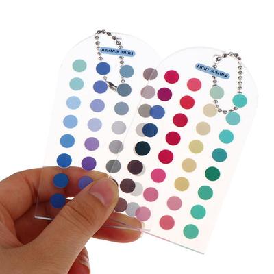 Soft Summer Autumn Double-sided Color Cards 24 Circular Color Blocks Cost-effective Color Tool for Art Student Color Learning