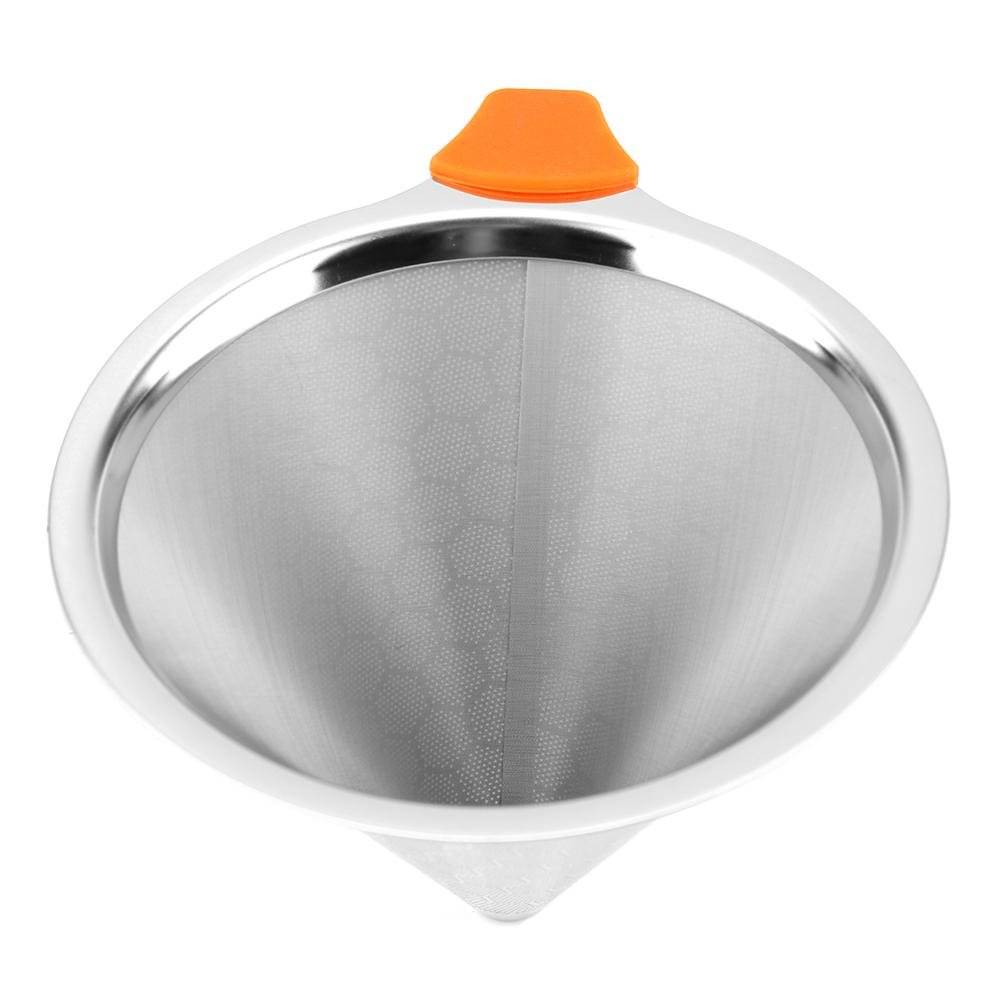 American Stainless Steel Coffee Filter Tea Coffee Dripper Coffee Mesh Strainer Funnel