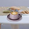 European 250ml Ceramic Cup with Tray Multi-Use Novelty Simple and Elegant Water for Hotel Gifts