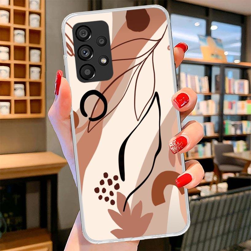 Abstract Women Face Line Phone Case For Samsung Galaxy A17 A37 A57 A16 A26 A36 A56 A15 A25 A35 A55 A14 A24 A34 A54 A13 A23 A33 A