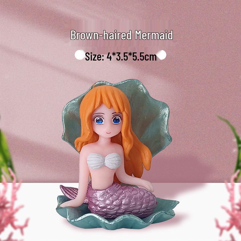 

Seashell Mermaid DIY Fish Tank Ornament - Ocean Landscape Doll Accessory