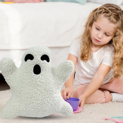 Halloween Ghost Pillow Decorative Plush Ghost Doll Full Stuffed Ghost Throw Pillow for Living Room Bedroom Sofa Home Decor