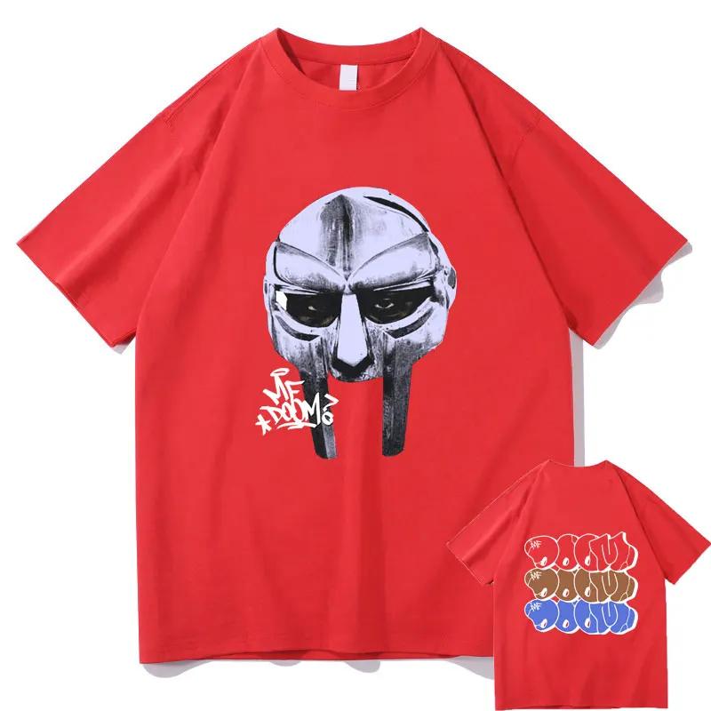 Rapper Mf Doom Mask Madlib Madvillain Graphic Print Tshirt Men Hip Hop Fashion Trend Tshirts Male Vintage Oversized T Shirts