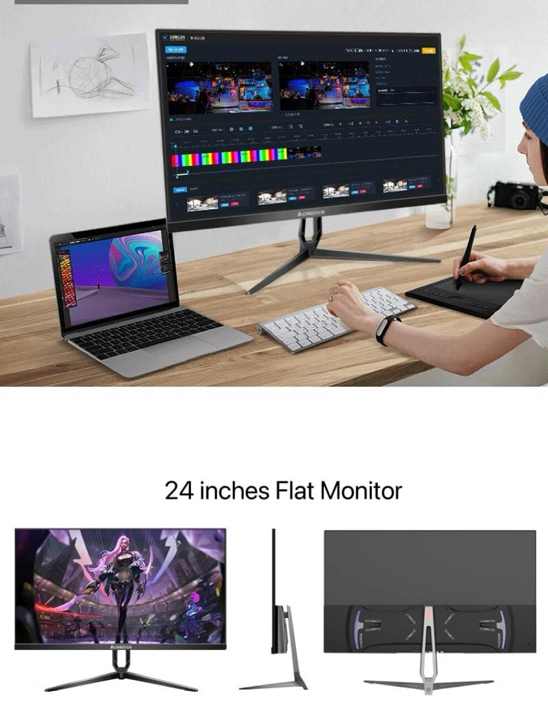 CHIGO 27" Curved Frameless Monitor, 100Hz, 1920×1080 Full HD, Ultra-Slim Design