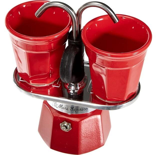 Кофеварка Bialetti Set Mini Express Espressokanne rot (0007303)