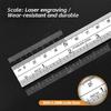 6/8/12inch Dual-Read Ruler Dual-Scale Heavy-Duty Precision Professional Drafting Steel Ruler Office Stationery