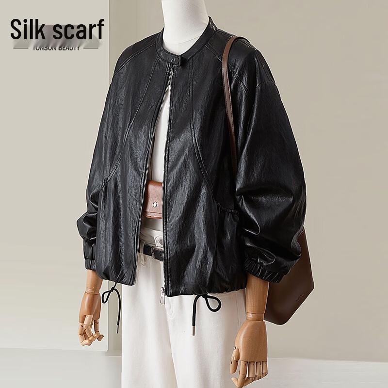 

Sibaishe Women s Long Sleeve Round Neck Casual Jacket S