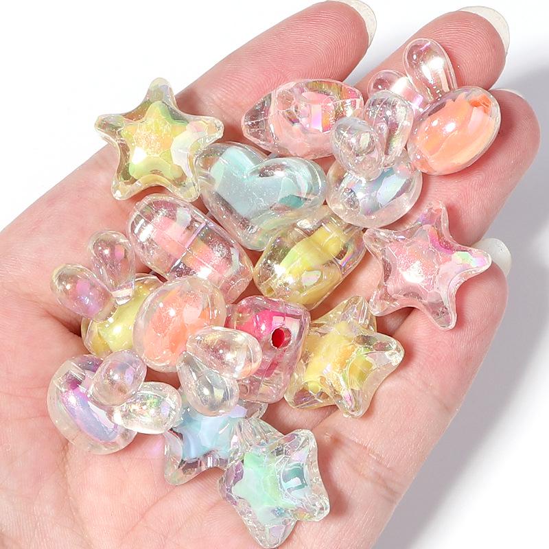 DIY Handmade Round Bead Jewelry Kit: Includes Colored Beads for Phone Chains, Hair Ties, Bracelets, and Necklaces.