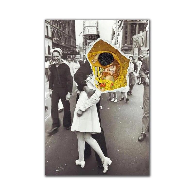 

Забавные фотоколлажи, винтажные картины на холсте 21cm×30cm NoFrame