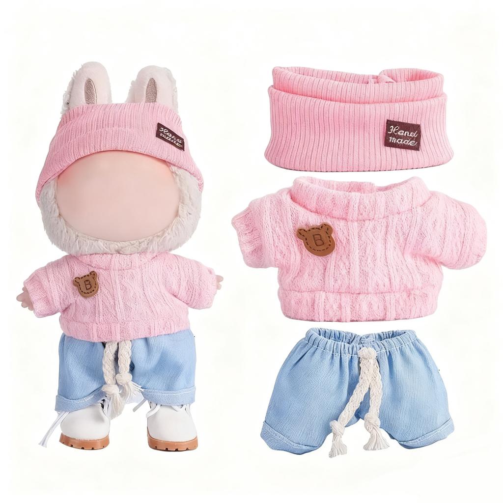 Labubu doll clothes 17cm, Labubu doll dress set, doll clothing, small accessories, replacement outfits for action figures.