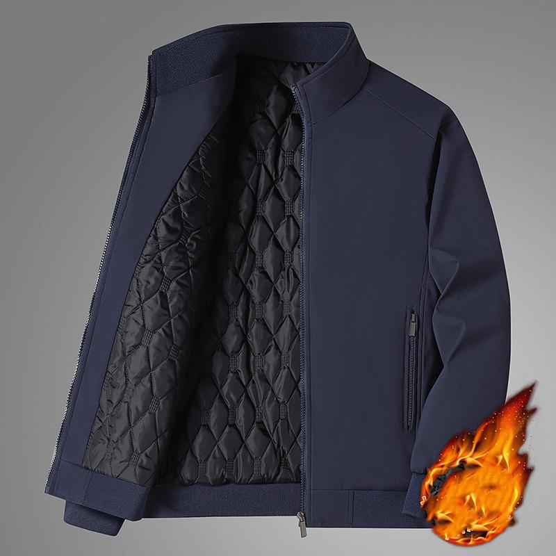 

Куртка 8xl большого размера для мужчинТолстая куртка на стойке воротнике однотонная зимняя мужская водонепроницаемая теплая деловая повседневная мужская куртка 2XL