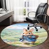 1pc Peter Rabbit2 Print Round Carpet Chair Round Carpet Suitable for Bedroom Living Room Home Decorative Carpet