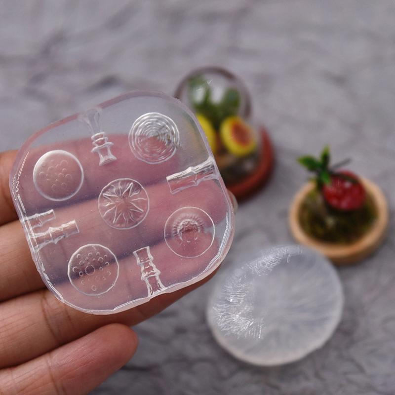 2Pcs/Set Mini Mushroom Silicone Mold Ultra-Light Clay Resin Clay Diy Soft Pottery Miniature Mushroom Quick Modeling Tool