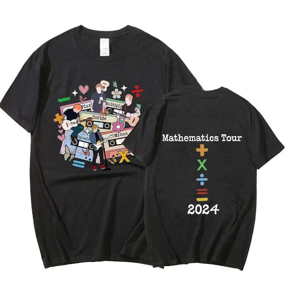 Женские футболки   Футболка с принтом тура Эда Ширана Mathematics  Подарок  Повседневные женские футболки  Винтажная футболка в стиле хип-хоп 4XL