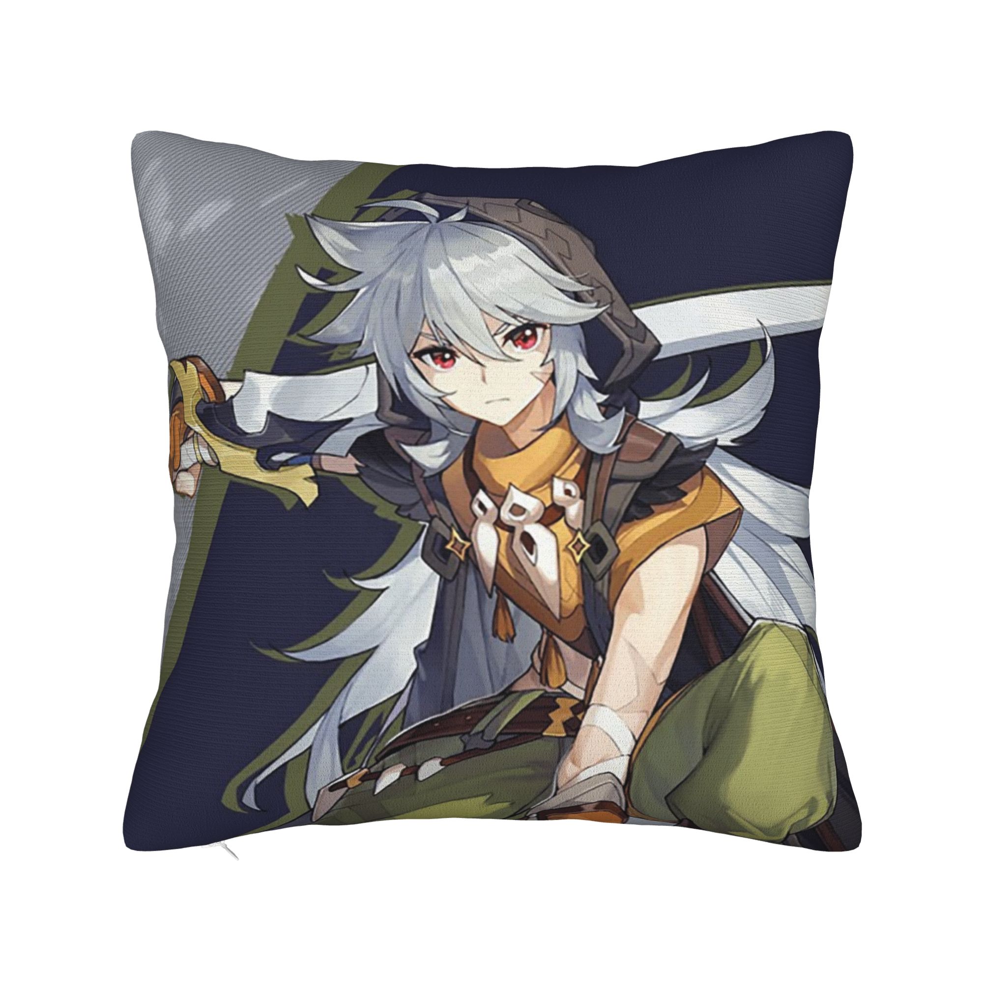 

Printing Genshin Anime Cute Pillowcase Polyester Cushion Cover Gift Smug Albedo Plaid Throw Pillow Case Cover Home Wholesale 12x12Inch