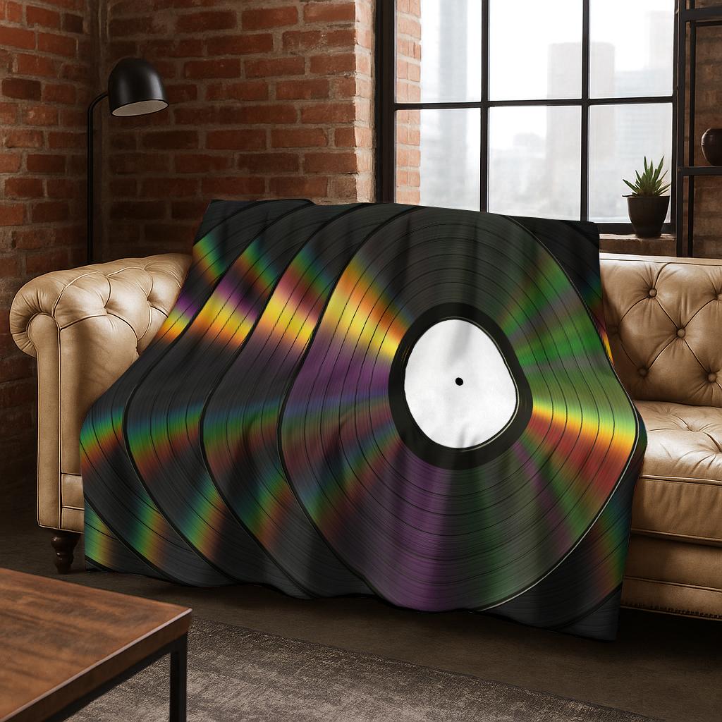 DJ Screen Record Flannel Blanket,Warm and Cozy Soft Throw Blanket for Home Bedroom Bed Sofa Office Travel Picnic Cover Kid Gift