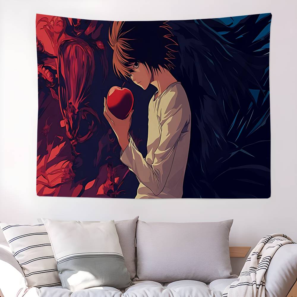 Classic Anime DDeath NNote Colorful Tapestry Wall Hanging Bohemian Wall Tapestries Mandala Wall Hanging Sheets
