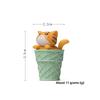 Cute Matcha Cartoon Ice Cream Cone Cat Mini Model Decoration For Decor Landscape