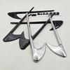 2pcs 3D ABS Vent Fender Trim Emblem Blade V8 BITURBO 4MATIC Logo Car Sticker Fender Badge For Mercedes Benz E300 E400 E53S E63S