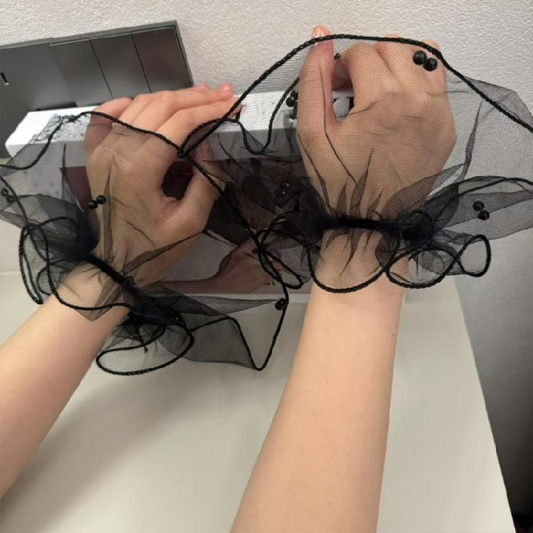 Elegant Sheer Lace Arm Sleeves Protectors Elastic Cuff Sleeves For Wedding Event Dressingup Decorative Arm Accessories