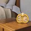 Yousheng Halloween Wooden Lighted Pumpkin for Tabletop, Spooky Pumpkin Lantern Shadow Box for Halloween Party, Dinning, Coffee Table Decoration