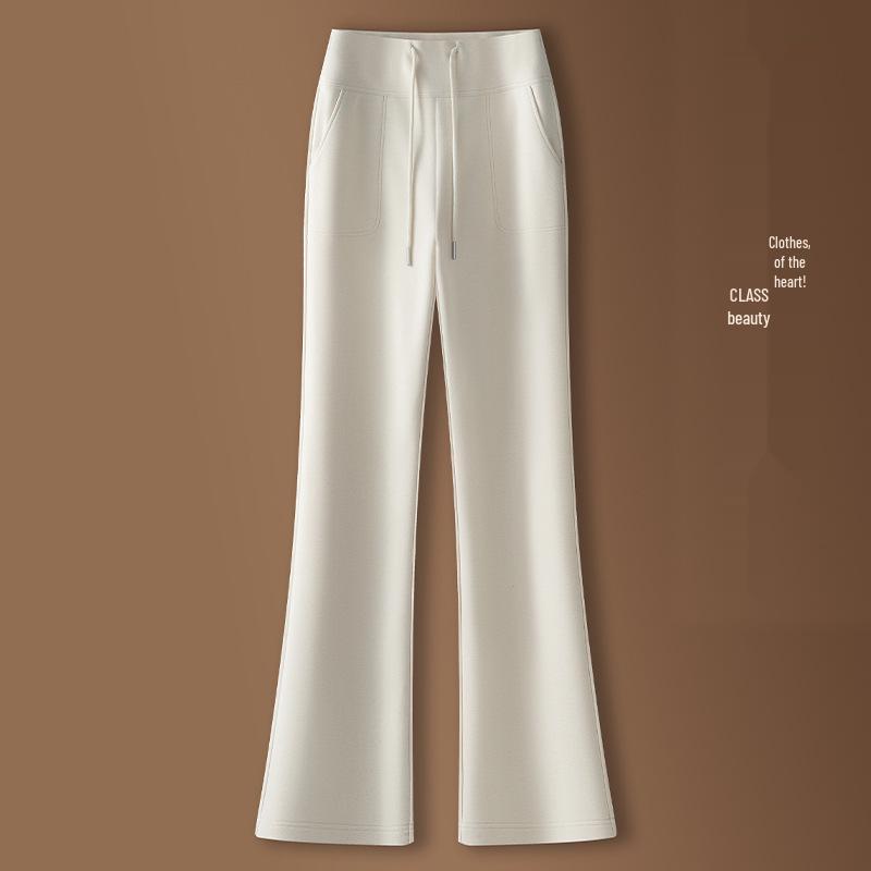 

Fashionable High-Waisted Micro-Flare Slimming Pants for Women - Autumn Winter 2025 Collection L / 28 [105-115 lbs] абрикосовый