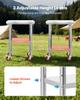 Stainless Steel Table, 61 x 45 cm Food Prep Worktable with Wheels, Kitchen Prep Table with Adjustable Undershelf Workstations for Commercial Kitchen,