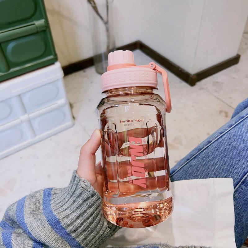 Men's /Women's Outdoor Sports Kettle Large Capacity Portable Plastic Water Cup Fitness Water Bottle Summer Student Space Cup