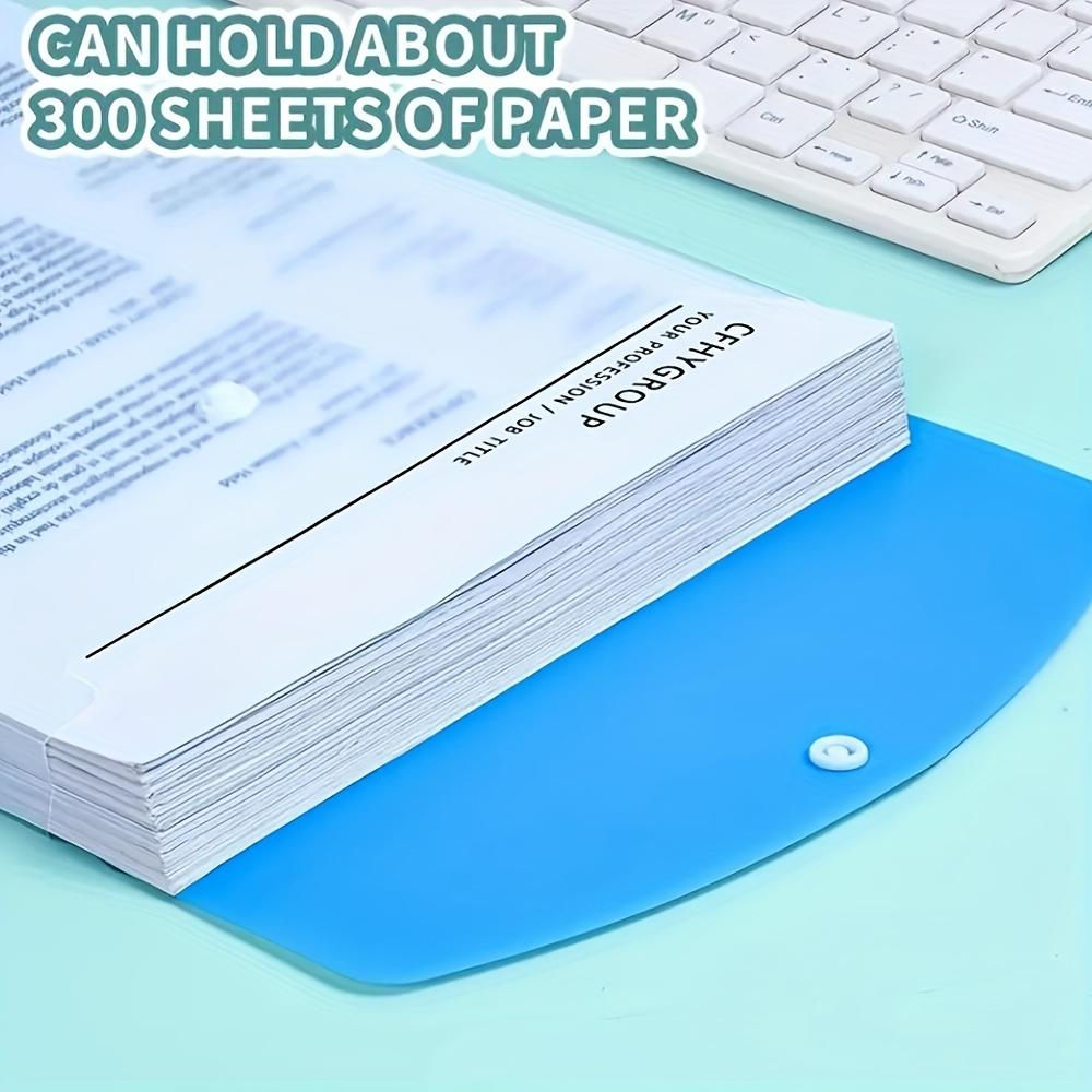 6pcs A4 Binder Pocket Plastic Envelopes, Expand Binder Folders, 6 Color Stereoscopic Transparent File Bags with Record Labels