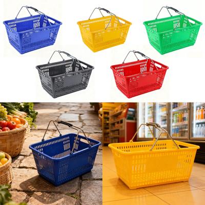 Shopping Basket Storage Holder Grocery Basket for Food Cosmetics Bathroom