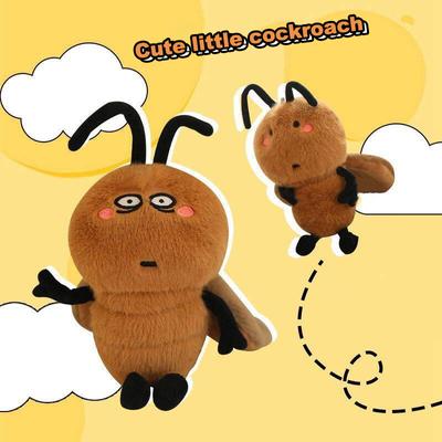Chaveiro de pelúcia de barata engraçada, pingente de boneca de pelúcia de barata de desenho animado, chaveiro de carro, mochila, bolsa, decoração, presente para criança
