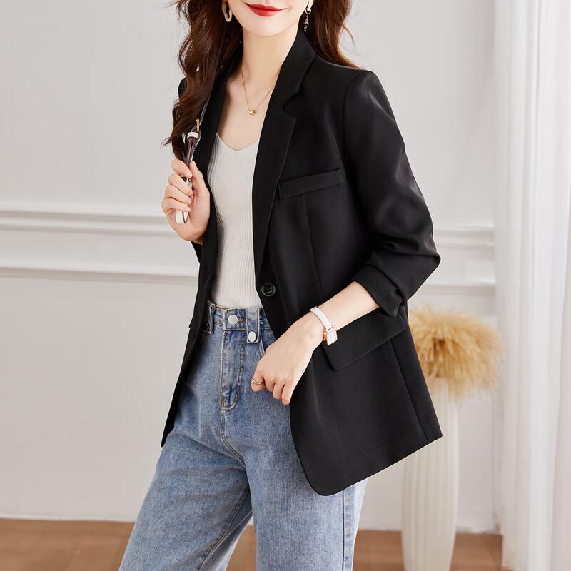 TERRE BLEUE Women's Chic Lapel Jacket