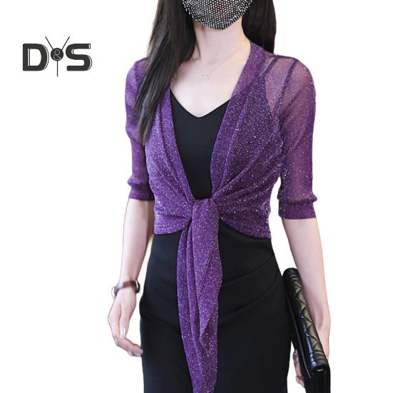 

Женская рубашка с солнцезащитным кремом, длинный рукав, однотонный свободный кардиган с солнцезащитным кремом и шнуровкой, дышащее тонкое пальто фиолетовый