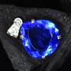 Lab Grown 55 Ct CERTIFIED Sapphire 925 Sterling Silver Blue Pear Gems Pendant MY-PD-128-NS