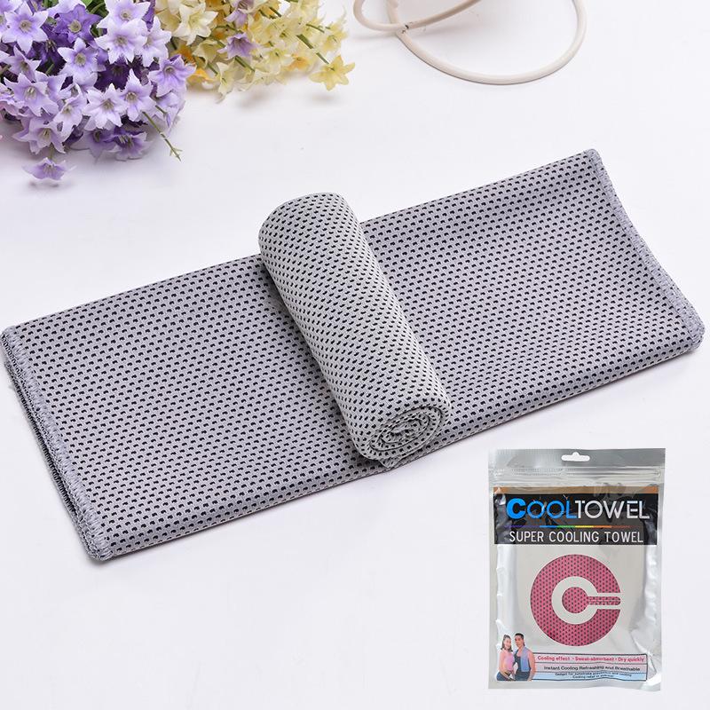 English-Packaged Cooling Sports Towel - Quick-Dry, Sweat-Absorbing for Outdoor Fitness