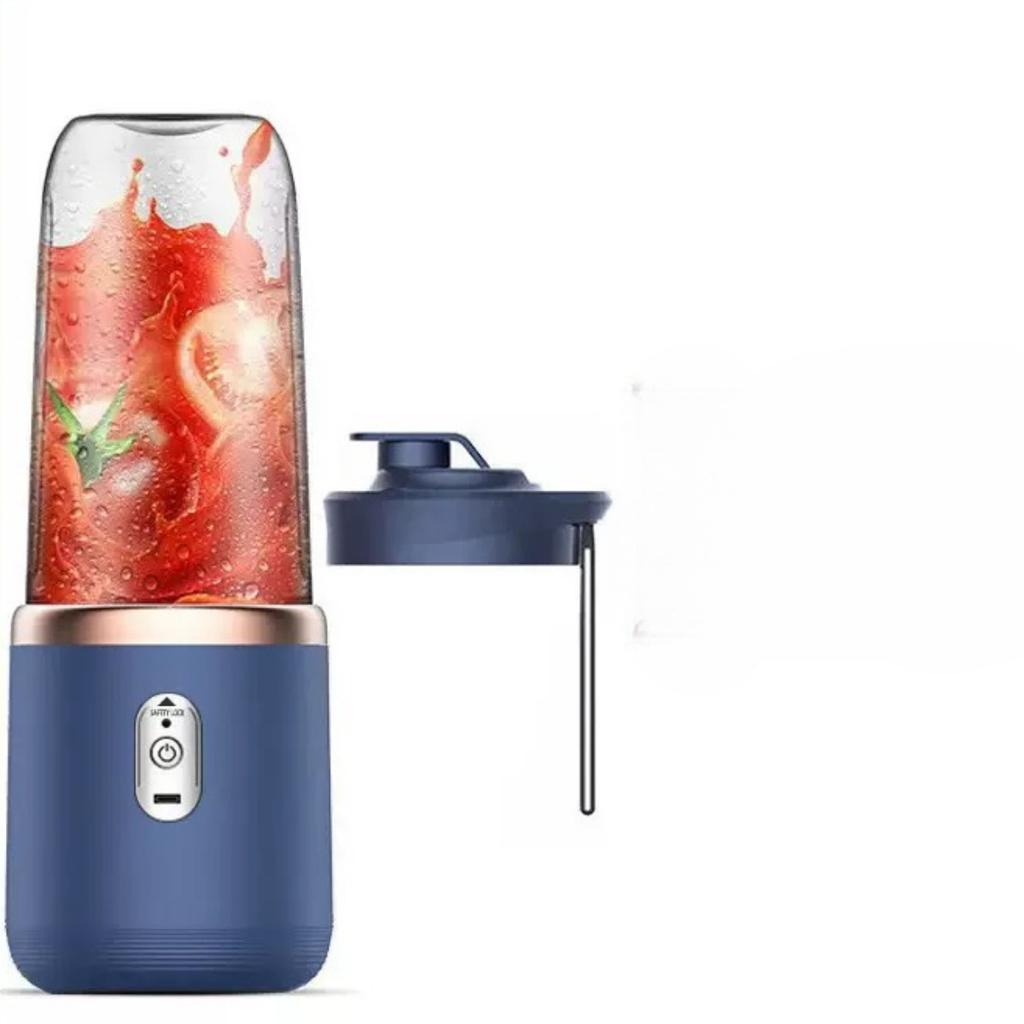JOYBLISS Multifunksjonell 2 Kopper Bærbar Fruktjuicer Blender 6 Blader Juicemikser Mini Isblender USB-lading Trådløs Juicepresse
