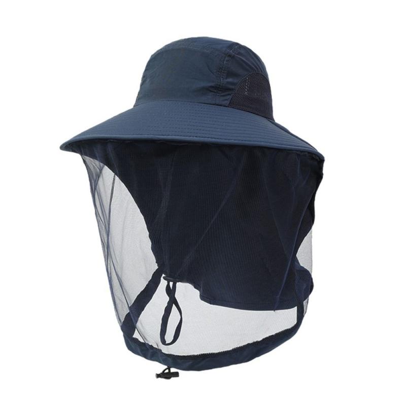 Fashion Unisex Foldable Mosquito Hat With Hidden Net Mesh Repellent Insect Bee Protection Casual Outdoor Sunscreen Fishing Cap
