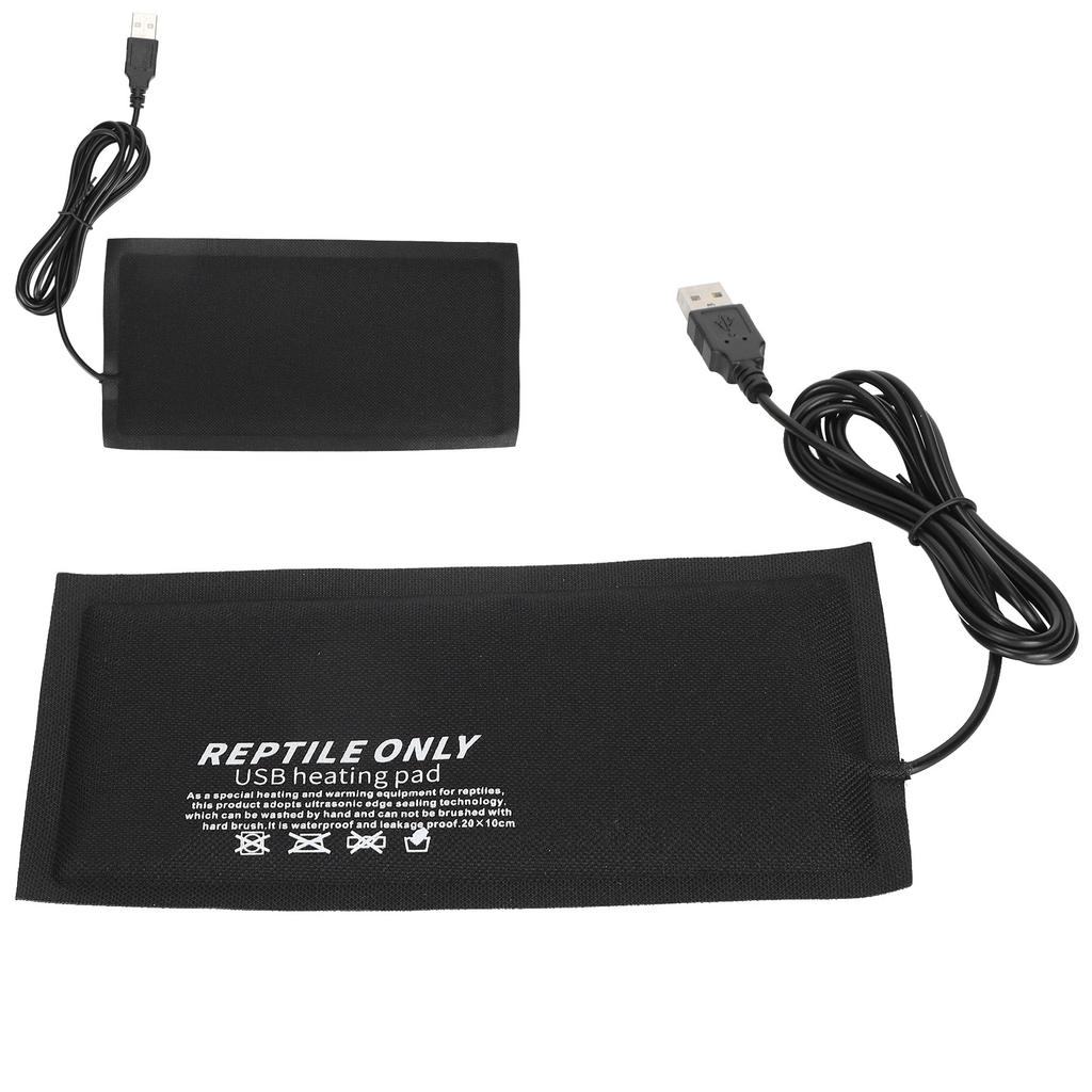 Reptil USB Varmepute Fiberduk for Reptiler Slanger Øgle Eremittkreps SkilpaddeStor