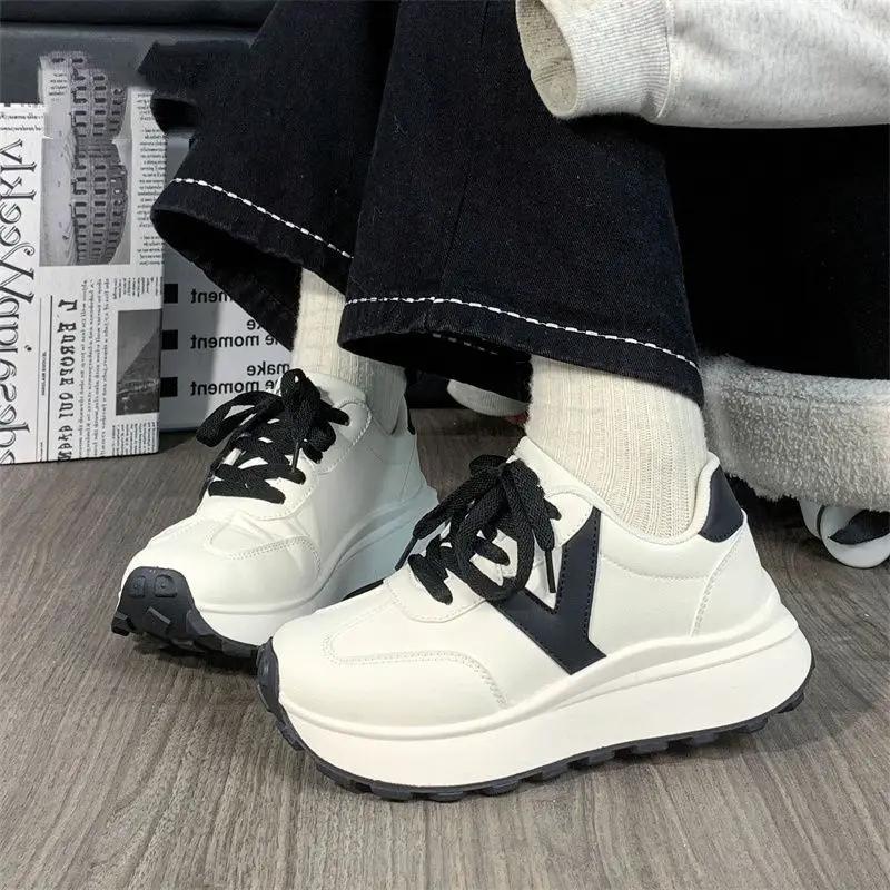 Fashion Trends 2025 Casual High on Platform Women's Shoes Spring Autumn Light Vulcanized Shoe Deals New In Original Ladies Footwear Sale