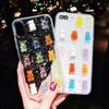 Clear Candy Bear Case For Iphone 14 13 12 11 Pro Max Mini Xr X Xs 6 6s 7 8 Plus Glitter Star Sequin Transparent Shockproof Shell