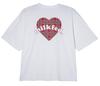 Milkfed Tartan Heart Wide Short Sleeve Tee In Off White Women's